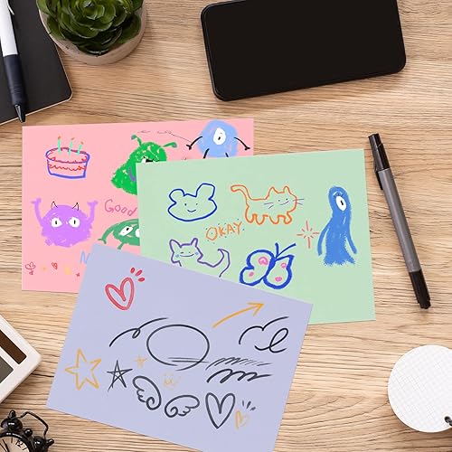 Miniatura 5 de Tarjetas de índice de 4 x 6 pulgadas, paquete de 300 tarjetas de índice de color pastel para estudiar, tarjetas pesadas de colores, tarjetas de