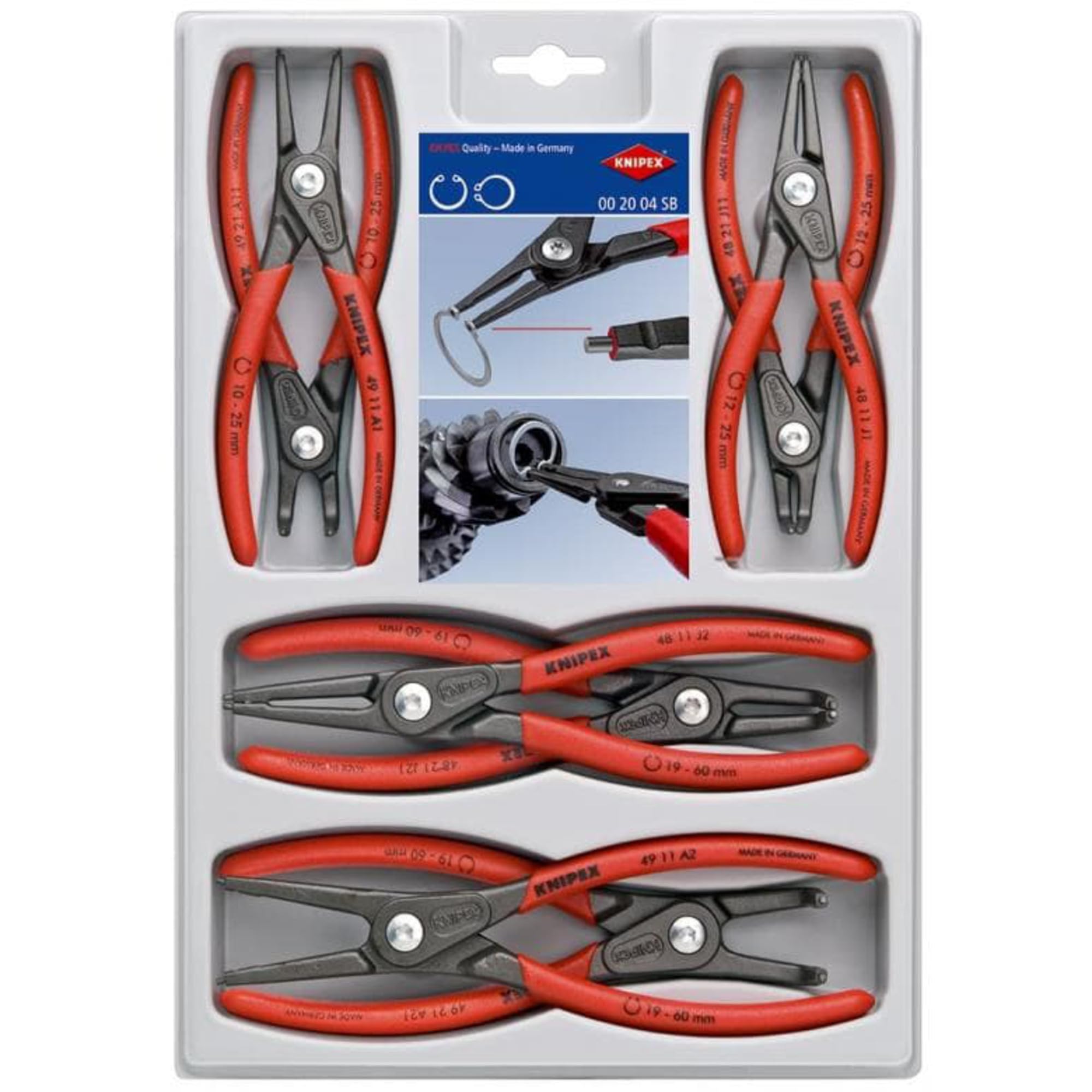 KNIPEX 90 01 125 Mini Water Pump Pliers with Groove Joint Black atramentized Plastic Coated 125 mm