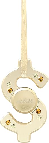 Adorno colgante de dólar para árbol de Navidad chapado en oro de 24 quilates con cristales de Halloween, decoraciones de Navidad para decoración de