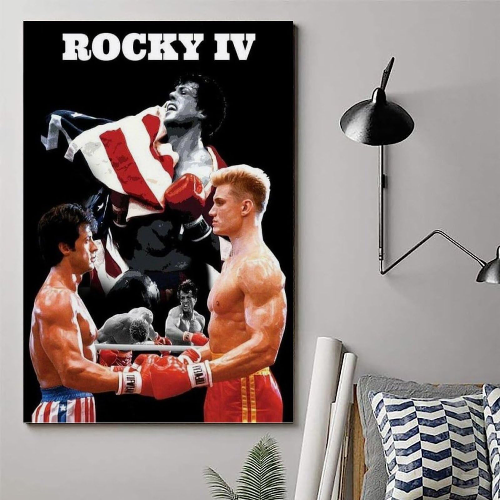 Amazon.co.jp: ロッキー4 映画ポスター ポスター装飾絵画キャンバス壁
