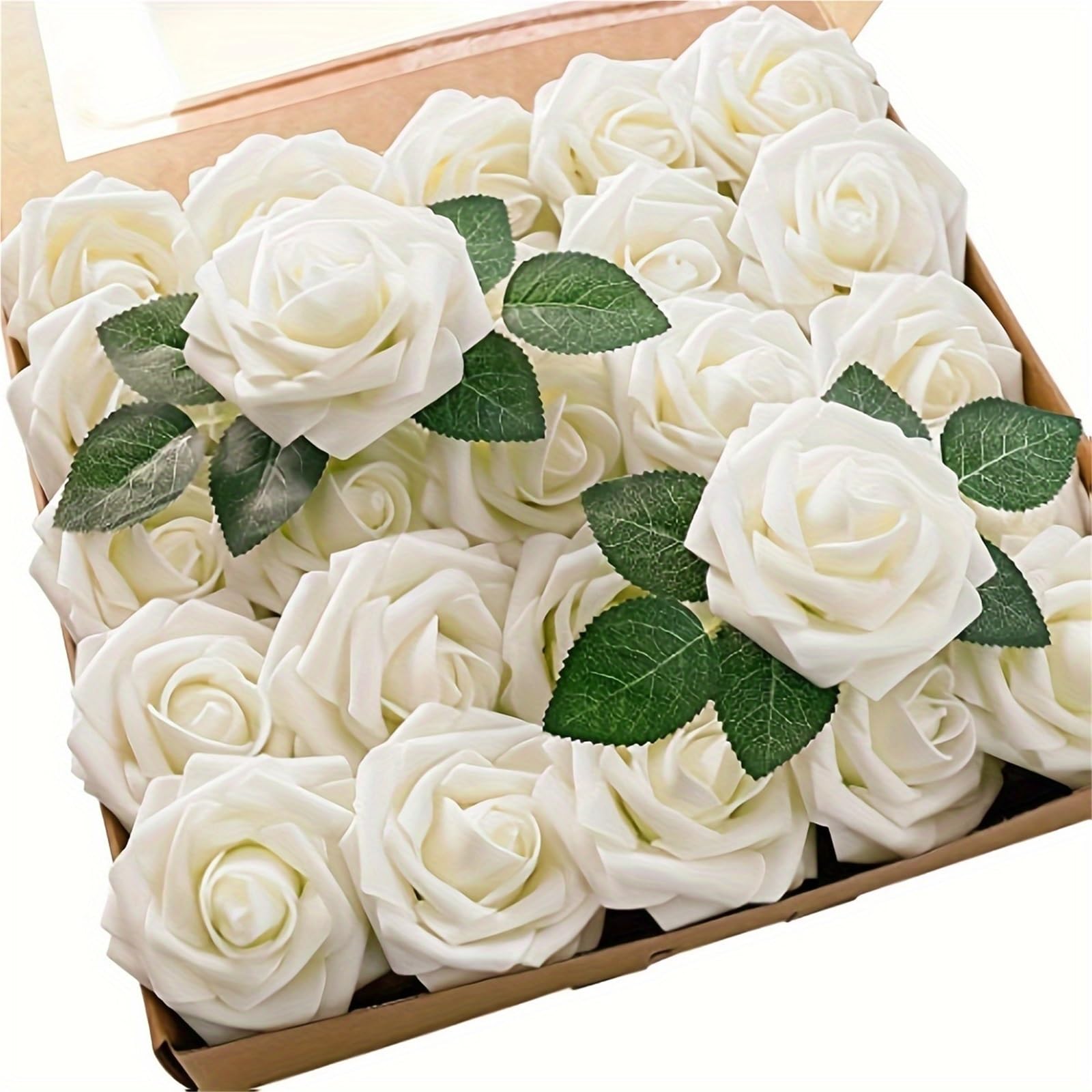 UBOHUZ 30Pcs Artificial Flowers, Fake Roses W/stem For DIY Wedding Bouquets Centerpieces Arrangements Party Home Decorations for Wedding Bridal Bouquet(Color 6)