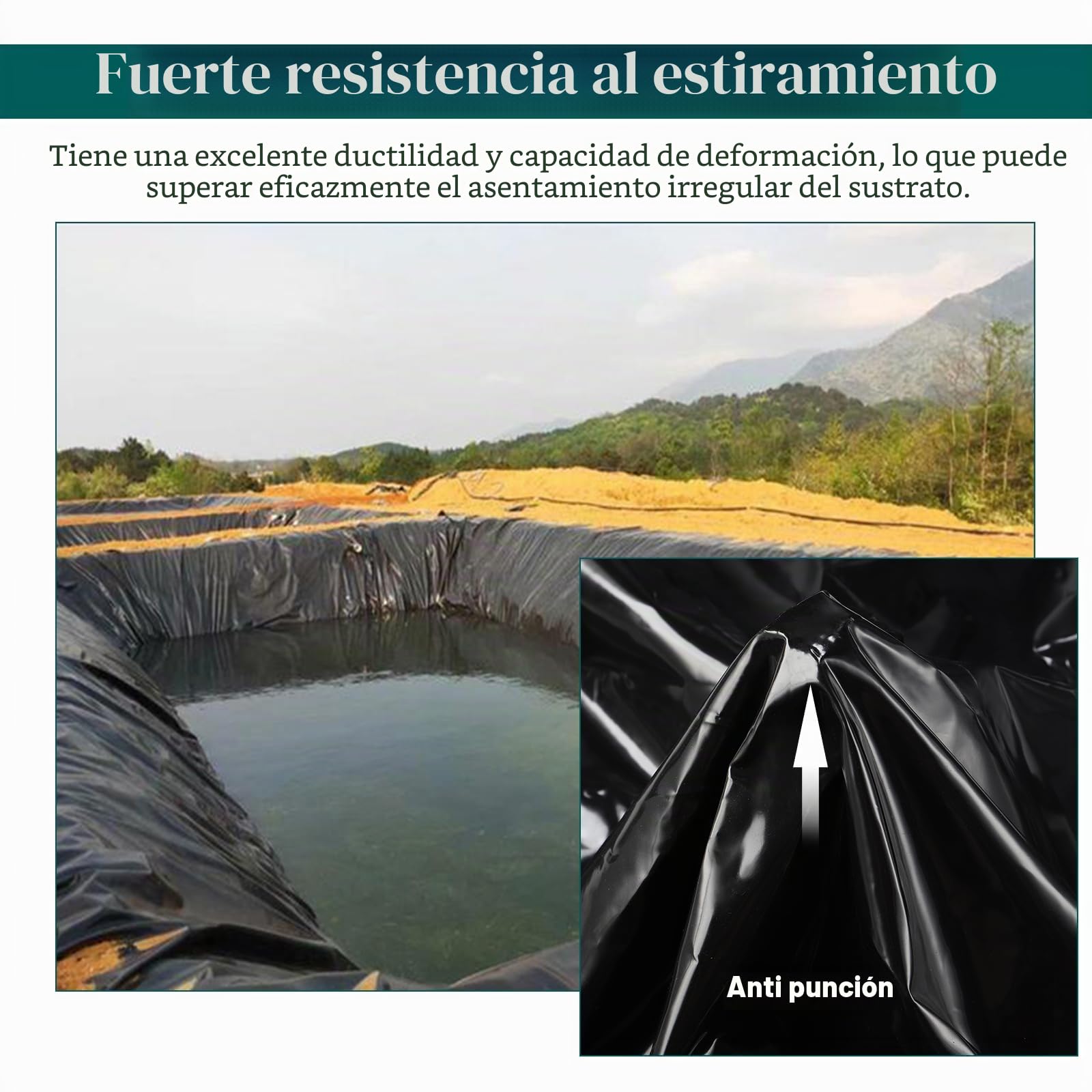 Coolty Revestimiento de Estanque Negro de Servicio Pesado Base de Jardín Estanques de Peces Revestimientos Preformados para Estanques de Peces Paisajismo Características Acuáticas Arroyos Fuentes