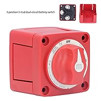 Vista 8 de Fydun - Interruptor de batería para barco, interruptor de perilla de batería de 300 A, 3 posiciones, doble circuito, desconexión de energía