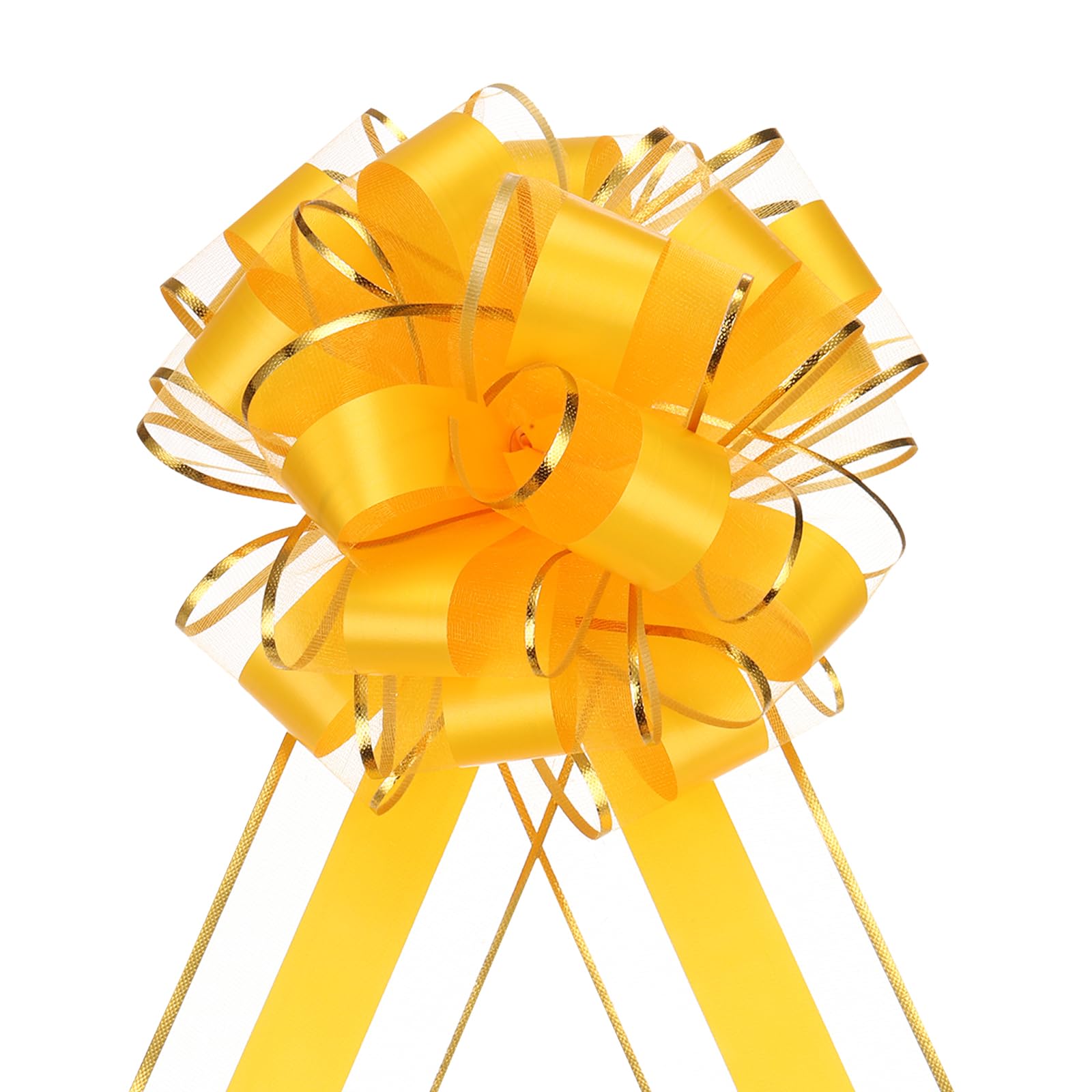 MORAINJAY Rouleau De Ruban En Satin Jaune Doré De 25 Mm D'épaisseur Pour Emballage Cadeau