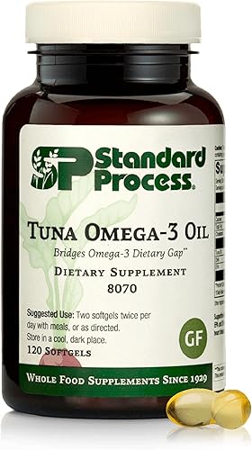 Aceite Omega-3 de Atún Standard Process - Suplemento de Apoyo para la Salud del Cerebro y los Ojos - Suplemento de Ácidos Grasos Esenciales con