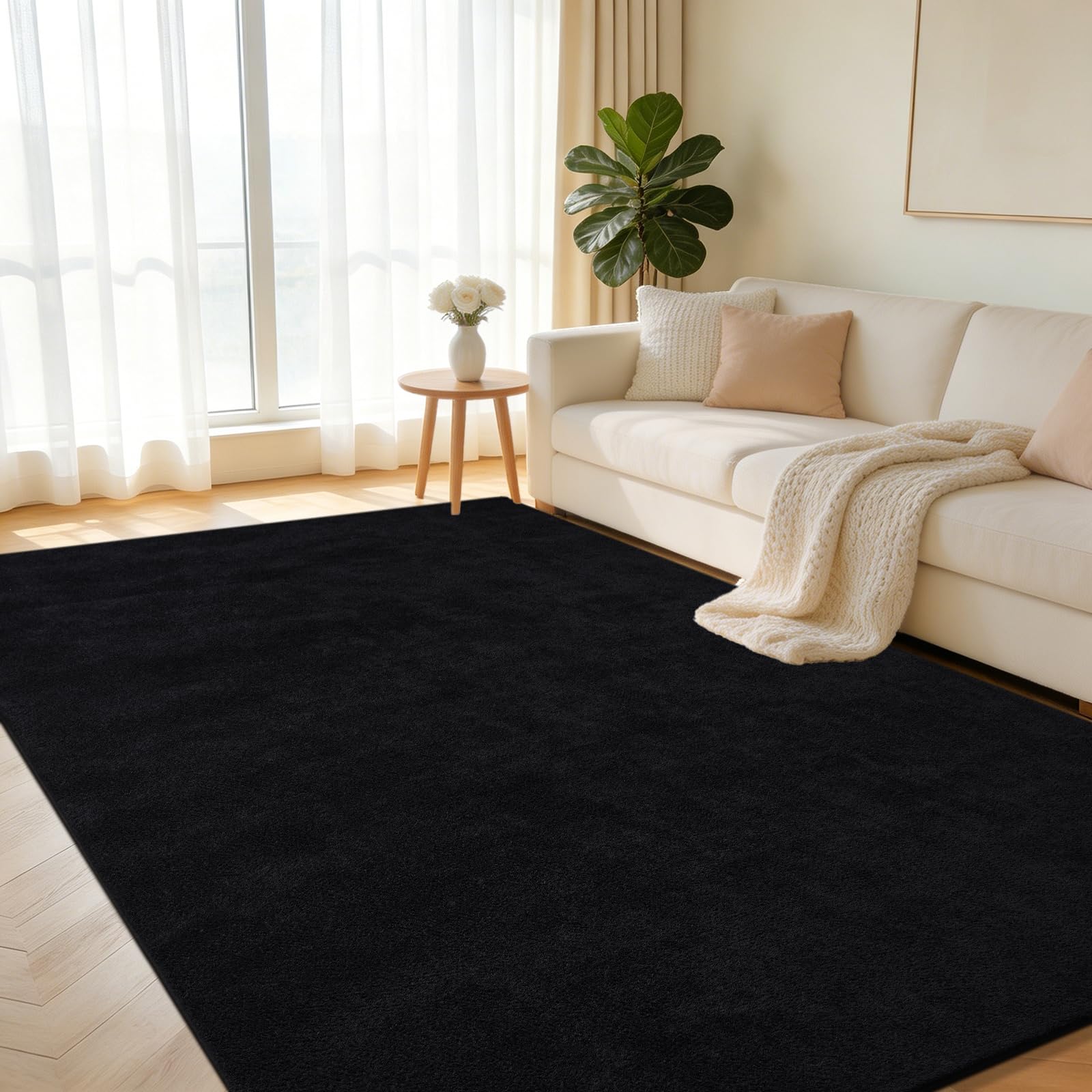 GthreeD Teppich Wohnzimmer Flauschiger Waschbarer Teppiche | Teppich Kurzflor Weich Rutschfest wohnzimmerteppich Carpet für Schlafzimmer Kinderzimmer Flur und Büro