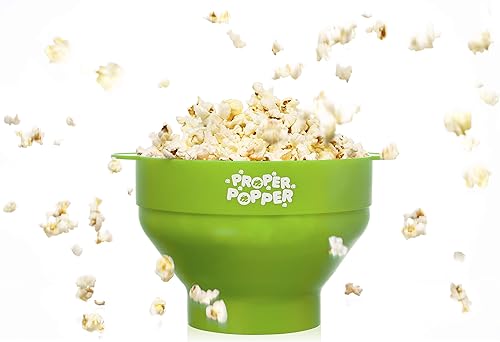Miniatura 2 de The Original Proper Popper - Palomitas de maíz para microondas, máquina de palomitas de maíz, tazón plegable sin BPA y apto para lavavajillas, color