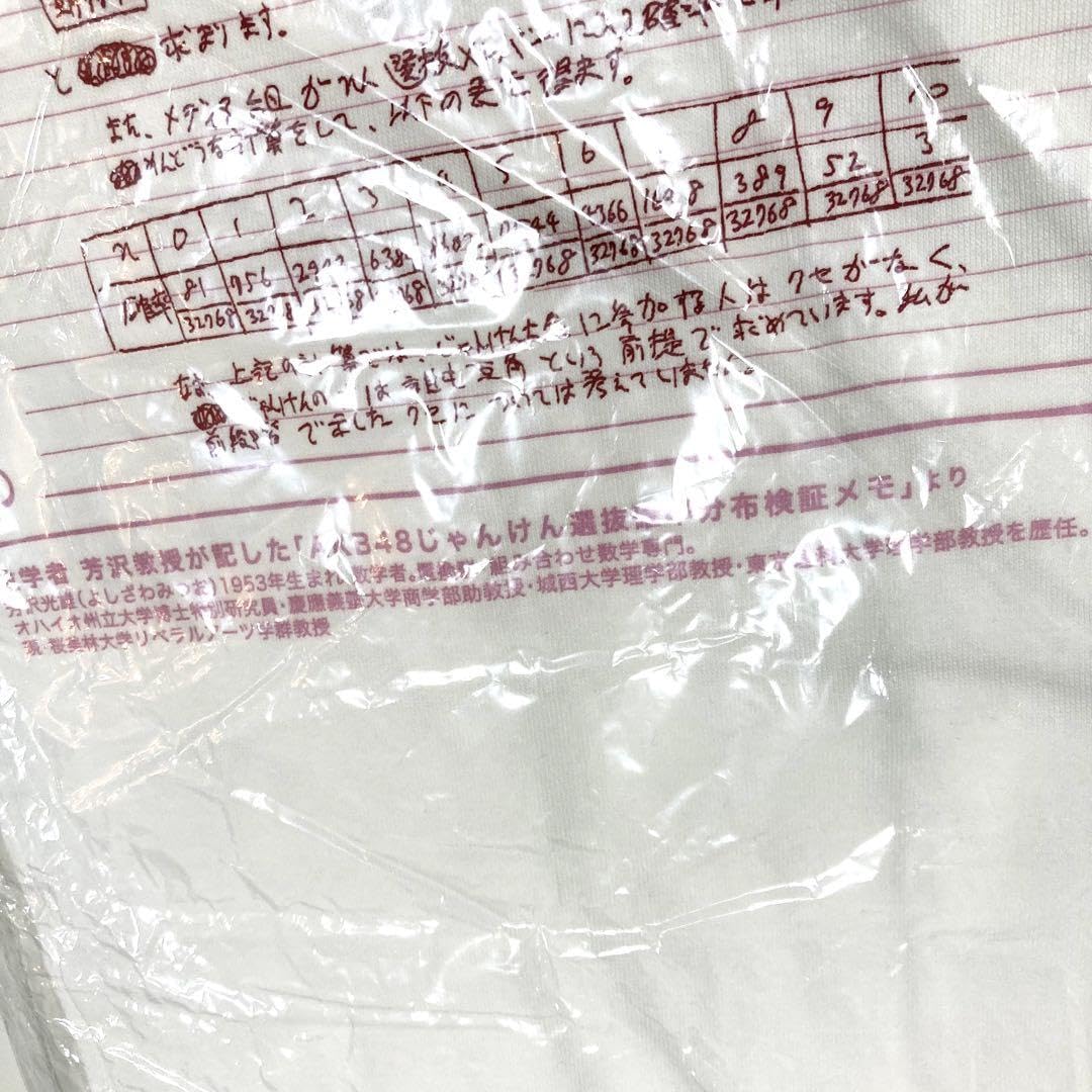 Amazon.co.jp: 希少 Tシャツ AKB48じゃんけん選抜確率分布 検証メモ 