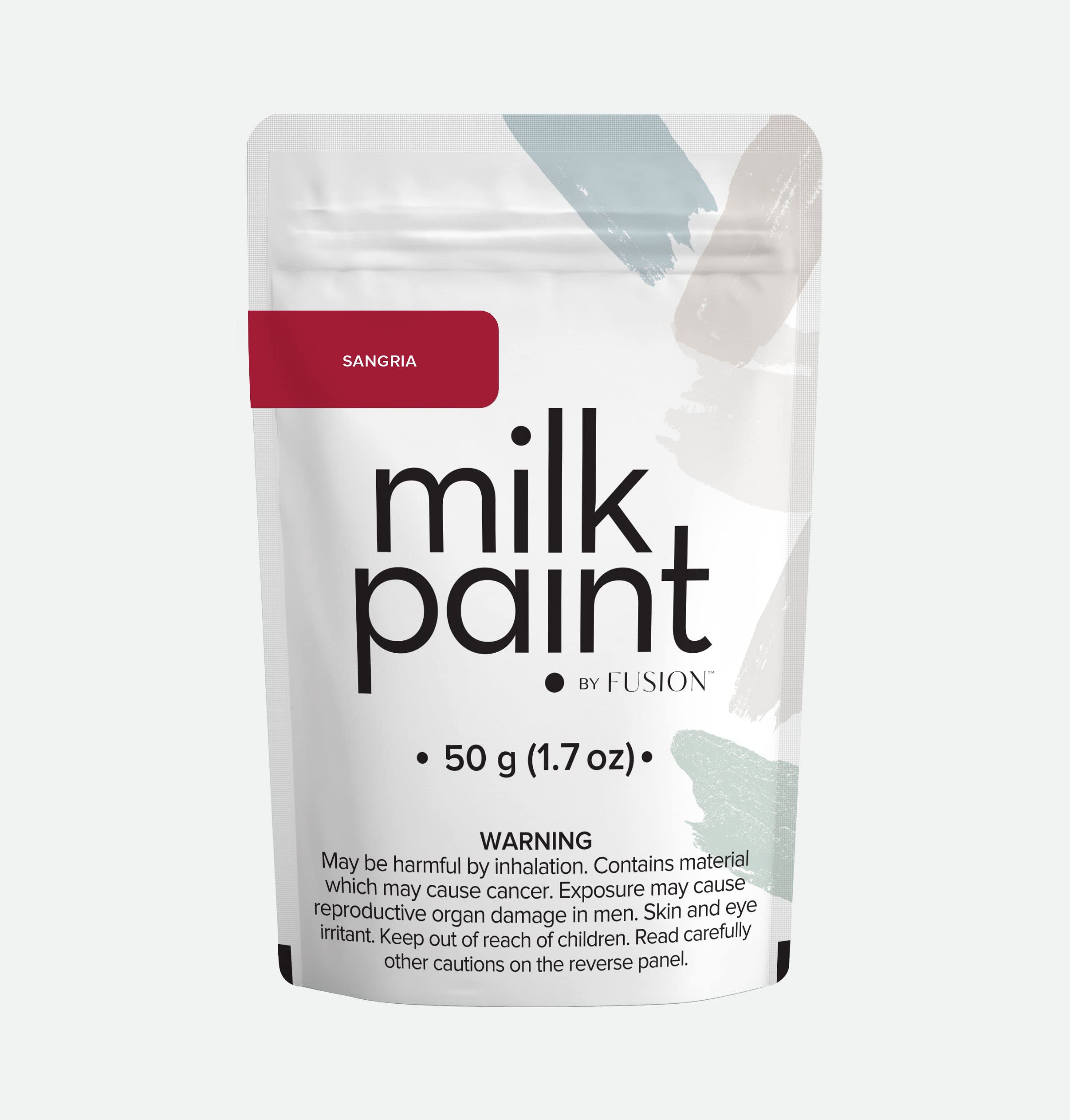 Milk Paint By Fusion, Ultra durable, No Brushstrokes, Zero VOC & Eco Friendly Paint (1.7 Oz, Sangria)