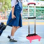 Menolana Backpack Hand Truck Backpack Trolley Pink Portable Compact,Foldable Collapsible Hand Cart Luggage Cart for Children Girl Kids