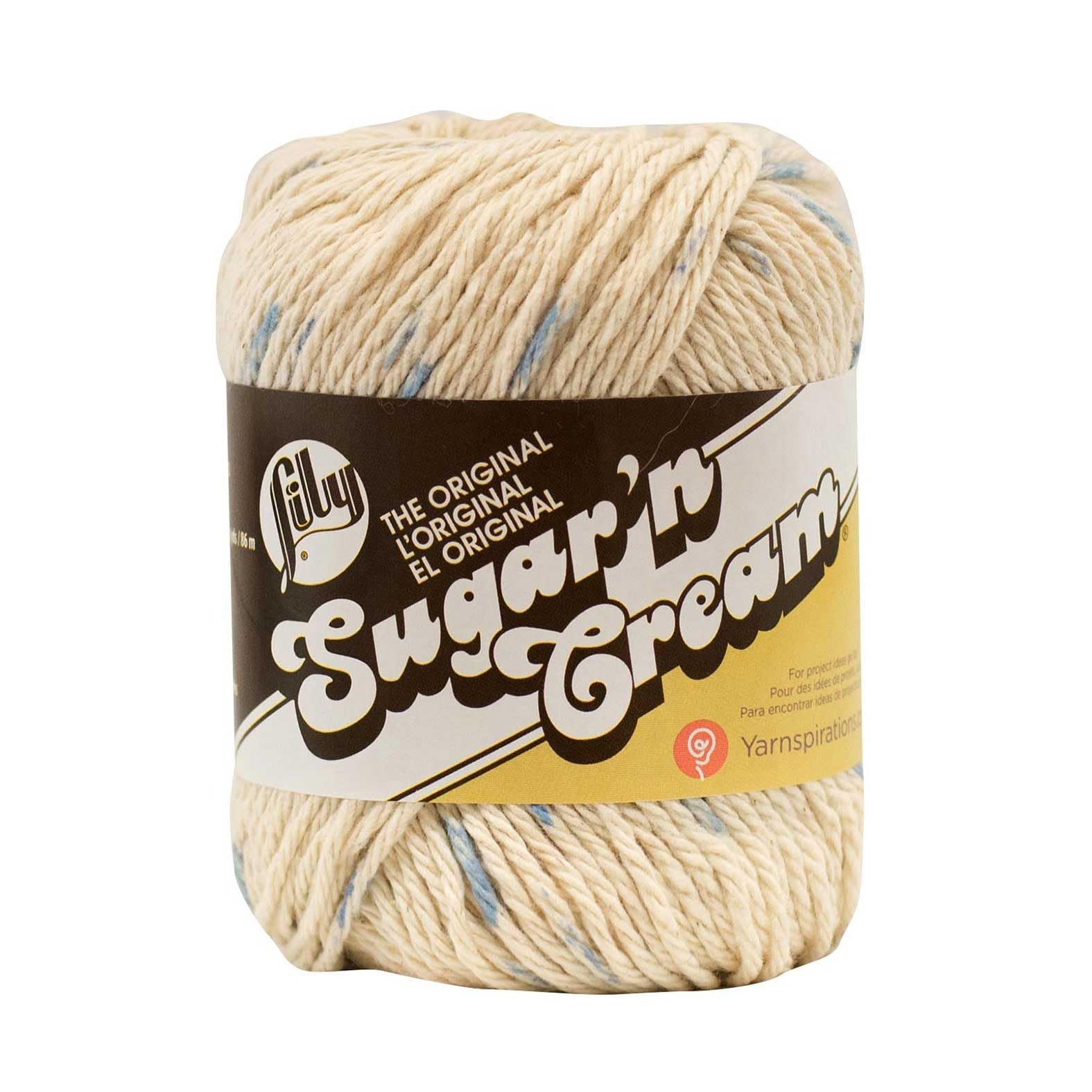 Lily Sugar 'N Cream The Original Ombre Yarn - 100% Cotton - 2 oz - Denim Blue - Machine Wash & Dry