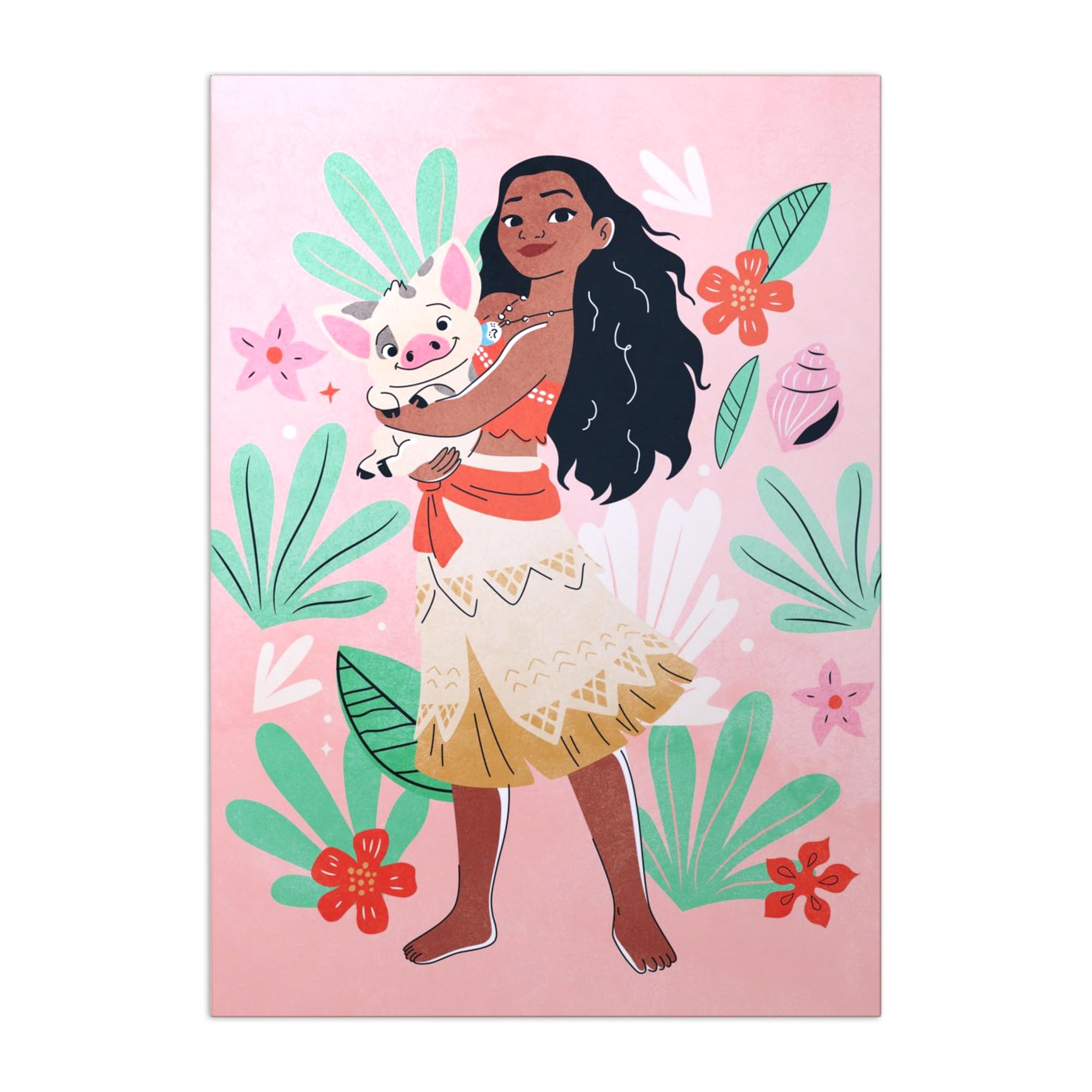 Displate Offiziell Disney MetallPoster Magnetische Befestigung Inklusive Lizenziert Bilder Hochwertiges Poster Pop Pastel - Moana Pop Pastel Poster 45 cm x 32 cm