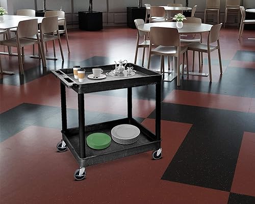 Miniatura 4 de Luxor TC11-B H Wilson Carro grande multiusos para tina, 400 libras, resina termoplástica/poliuretano/HDPE, tamaño completo, negro