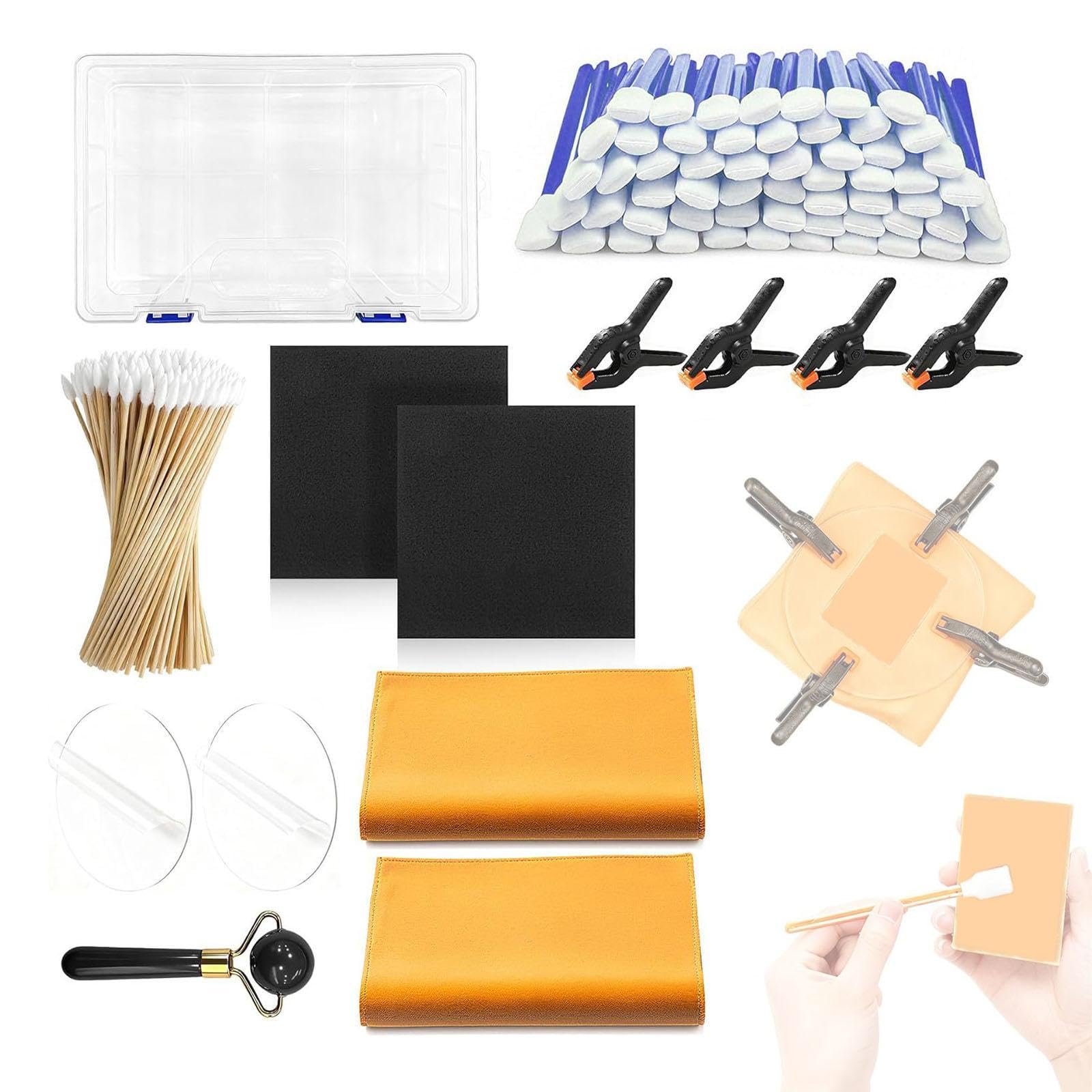 Gralara 2 Stück Karten Glättungsplatten für Sammelkarten Reinigungswerkzeug Polierset Acrylplatten für Karten Schutz für Sammler Ausstellungszimmer