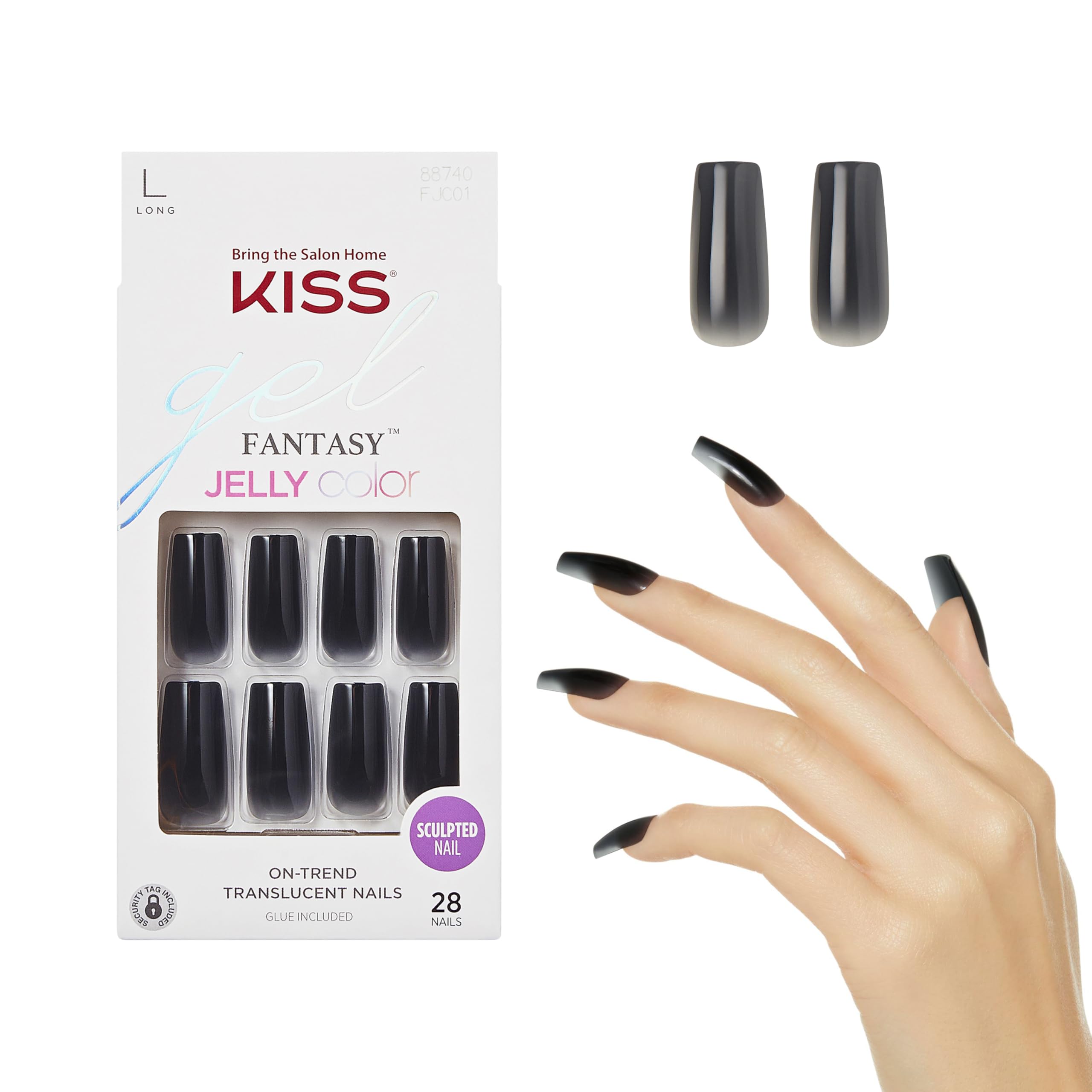 Amazon.com: KISS Gel Fantasy Press On Nails, Nail glue included