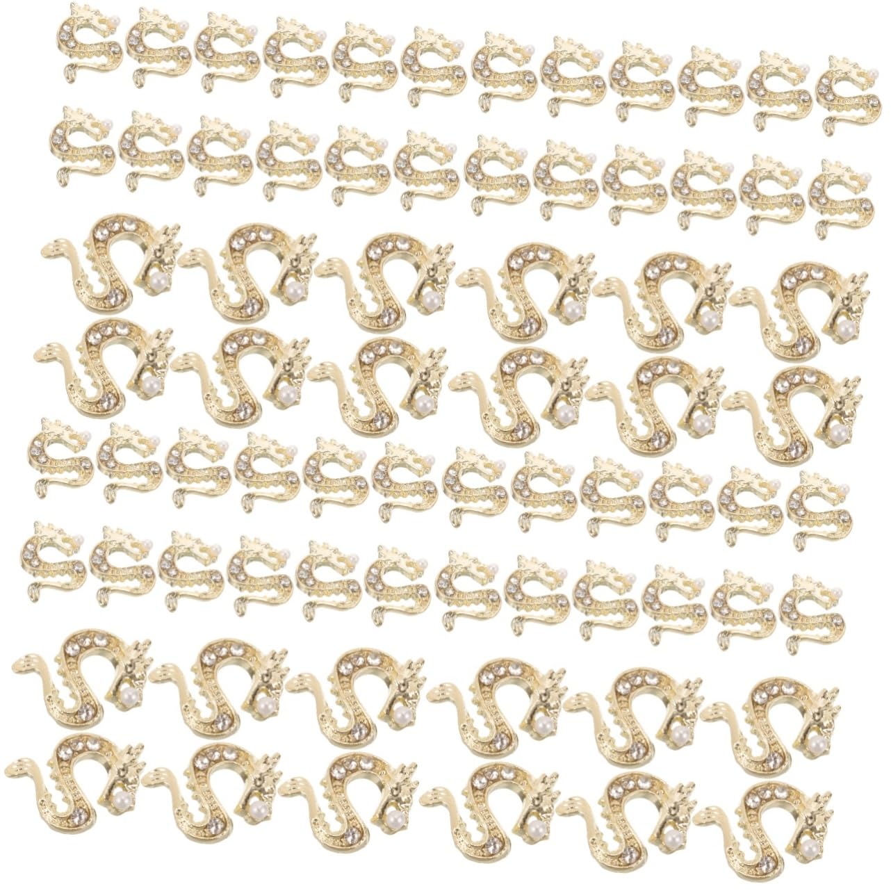 VALICLUD 4 Ensembles Décorations D'ongles Pour Femmes Clou Charme Garniture Nail Art Petits Bijoux Fournitures De Manucure Ornements De Manucure Décors De Manucure Strass Doré 50 Pièces * 4