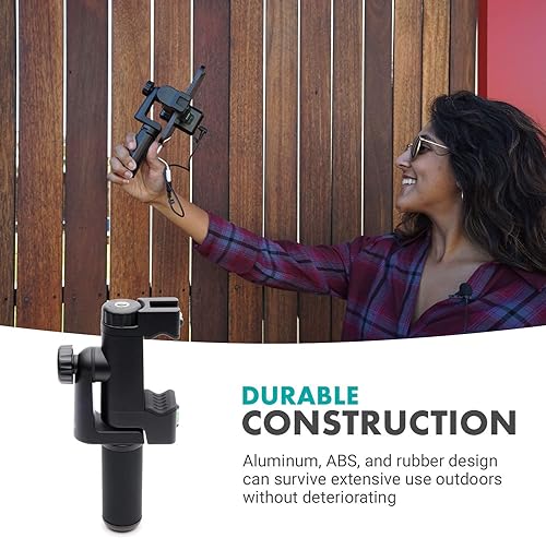 Miniatura 4 de Movo PR-3 - Soporte giratorio para teléfono inteligente con posiciones verticales y horizontales, correa de muñeca, montaje de trípode, soporte de