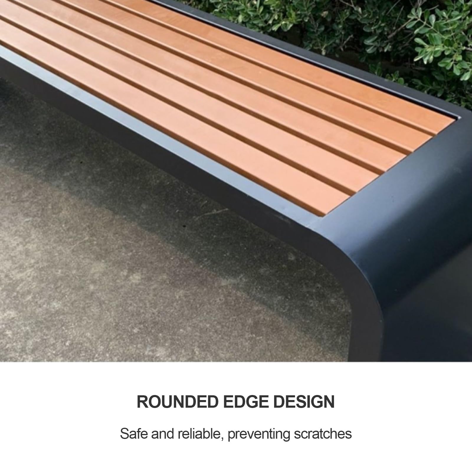 Banco impermeable sin respaldo para exteriores, diseño moderno para patios, porches, jardines y césped, 150 cm / 59.1in, color rojo, perfecto para entradas y pasillos