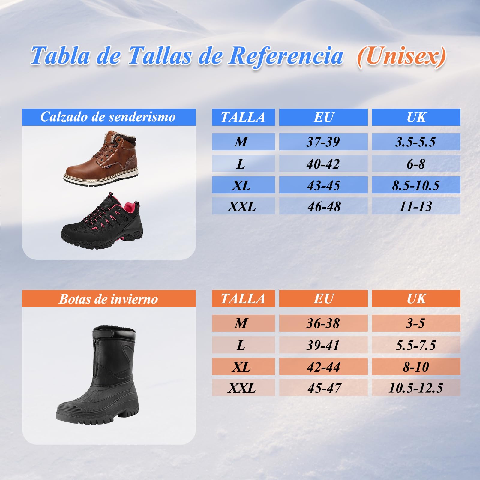 HONYAO Crampones, Crampones de Acero Inoxidable para Zapatos Botas, Antideslizante Nieve Hielo Tracción para Hombres Mujeres, CramponesLigeros para Invierno Caminar Senderismo Pesca