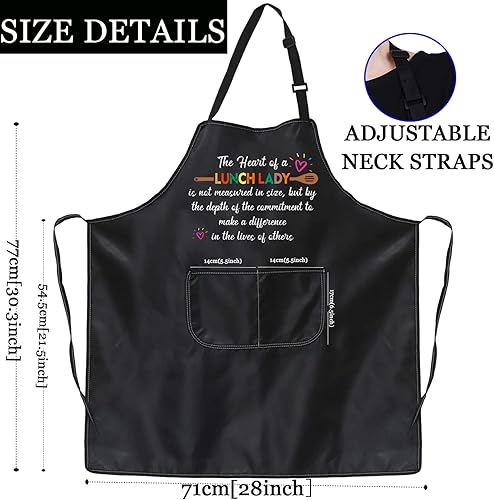 Miniatura 3 de PXTIDY Delantal de almuerzo para mujer, para la escuela, para el almuerzo, el corazón de un almuerzo, no se mide