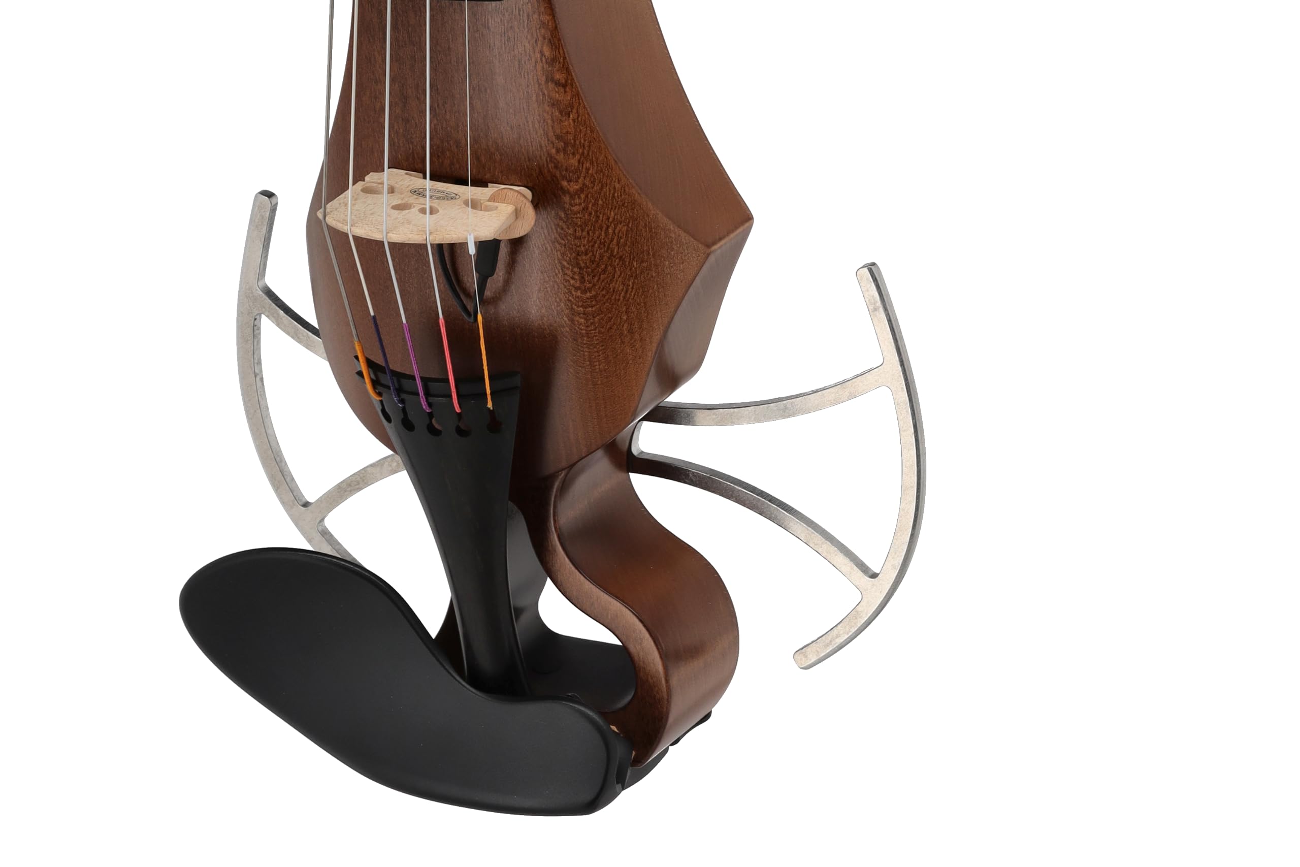 Violino elettrico GEWA, violino elettronico, Novita 3.0 oro-marrone con adattatore per poggiaspalla, 5 corde