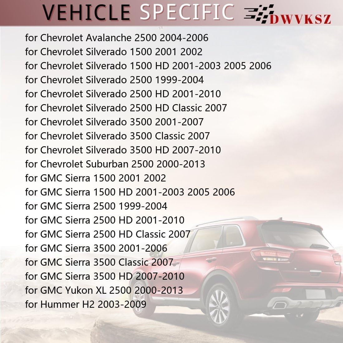 Rear Disc Brake Caliper Rubber Bushing Replacement 1PC Dwvksz for Chevrolet Silverado 3500 Classic 8.1L 2007, for Silverado 1500 4.3L 2001 2002, for Silverado 1500 4.8L 2001 2002