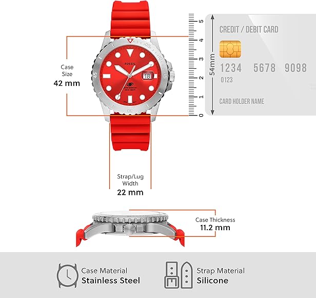Amazon.co.jp: [フォッシル] 腕時計 FOSSIL BLUE DIVE FS5997