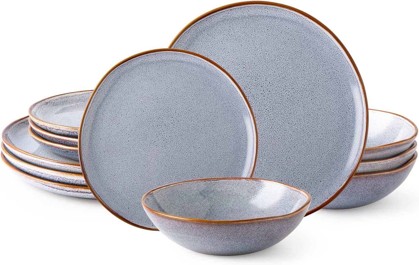 AmorArc Ceramic Dinnerware Sets,Handmade Reactive Glaze
