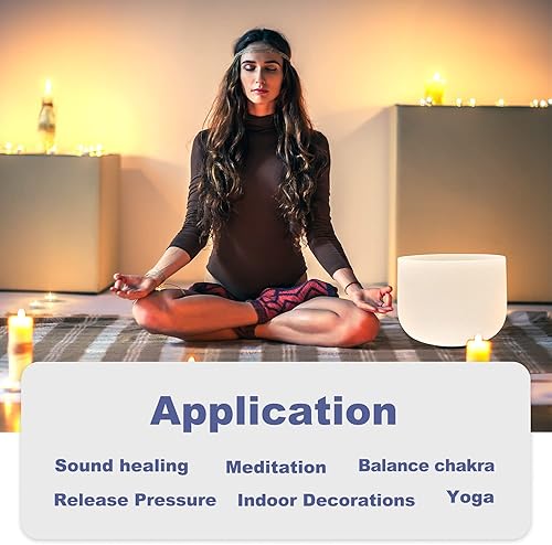 Miniatura 6 de 8 pulgadas B Note Solar Plexus Chakra Esmerilado Cuarzo Cristal Cantante Tazón Libre Mazo & O-ring Sonido Instrumento de Música