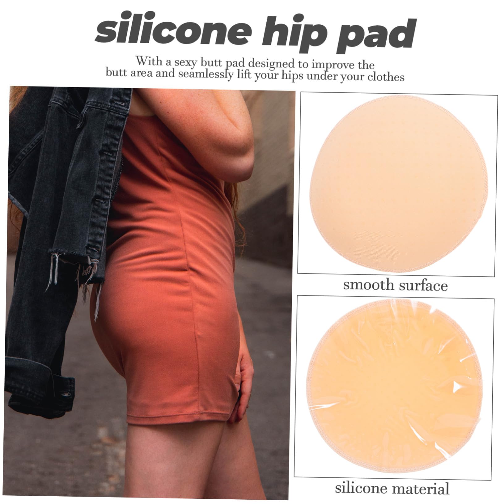 Hohopeti Almohadillas Adhesivas de Silicona para Realce de Cadera para Levantar Glúteos 2 Piezas Cómodas en Eventos Sociales y Citas