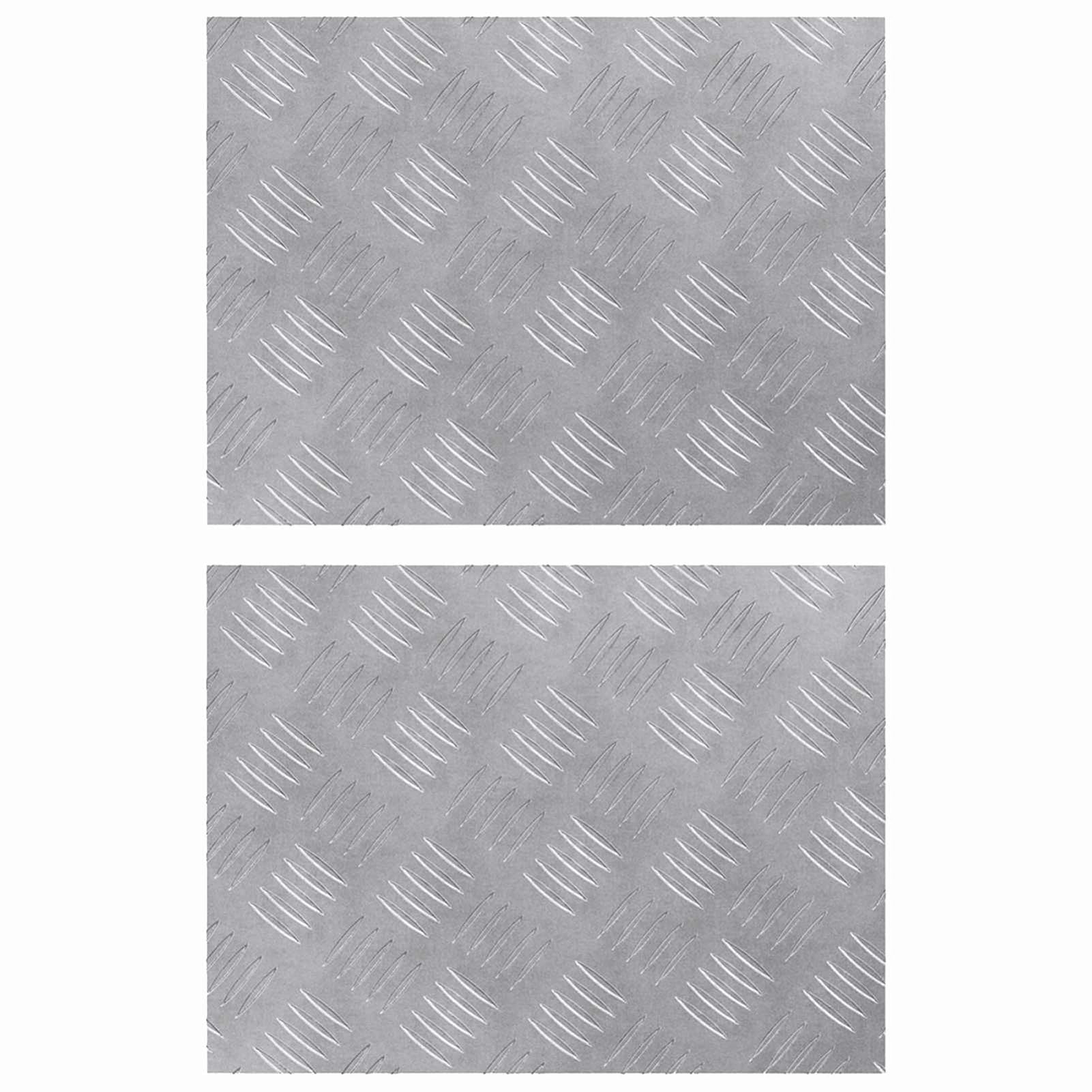 Gradini per Scale 2 PCS Argento 40 x 30 cm Alluminio