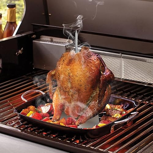 Miniatura 6 de Onlyfire - Brocheta de barbacoa brasileña, soporte vertical de acero inoxidable para carne al pastor, para parrilla de barbacoa, ideal para tacos al