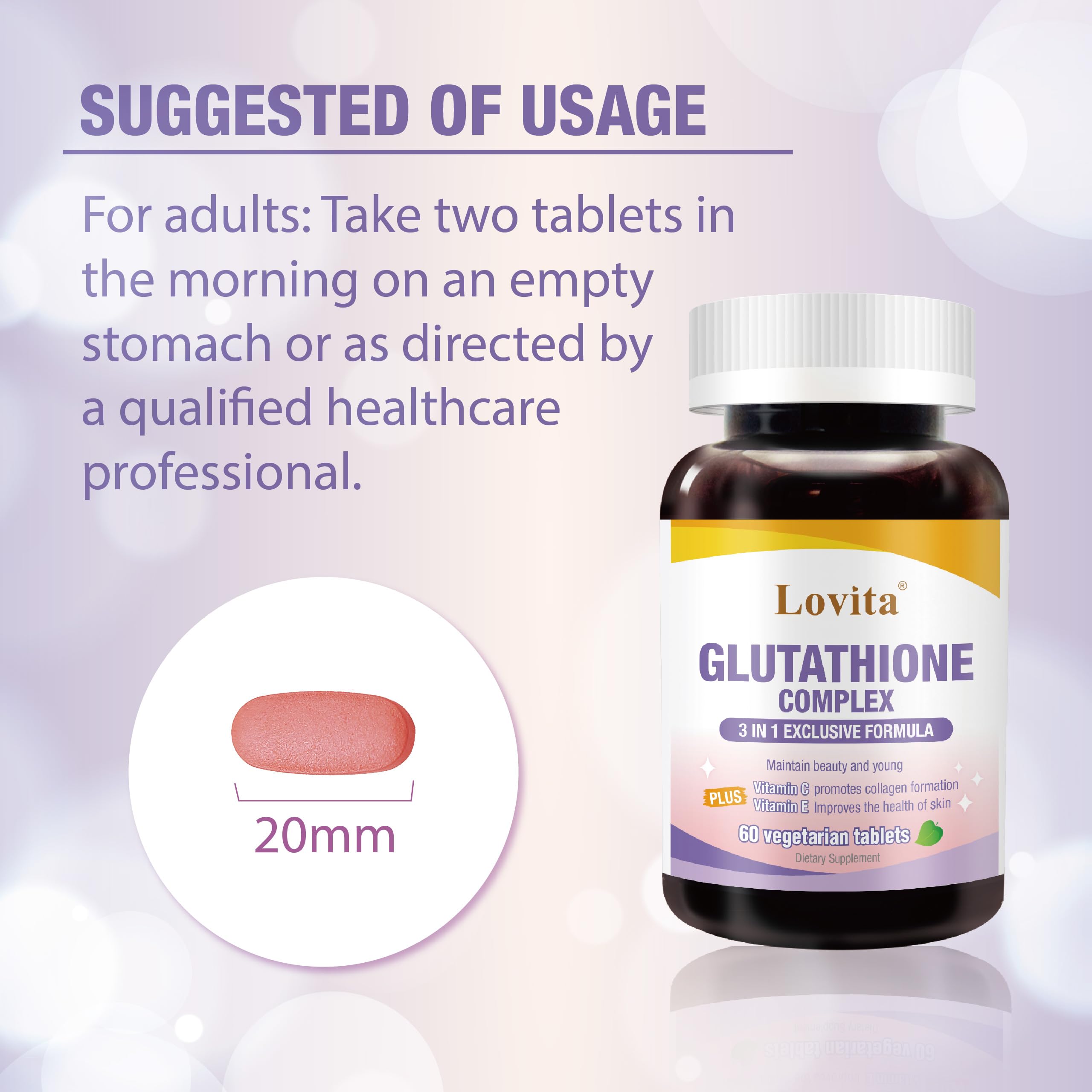 Amazon.com: LOVITA Glutathione Complex 500mg for Radiant Skin & Immunity  Support