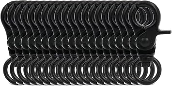 BIKICOCO 3/8 Swivel Trigger Snap Hook Lobster Claw Clasp Spring Loaded Clip, O-Ring Ended, Black - Pack of 20