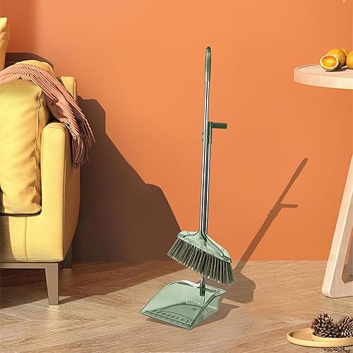 Miniatura 2 de Juego de escobas y escobas, juego de limpieza para el suelo, mango largo, limpieza del hogar, escoba, escoba, polvo, juego combinado para limpieza
