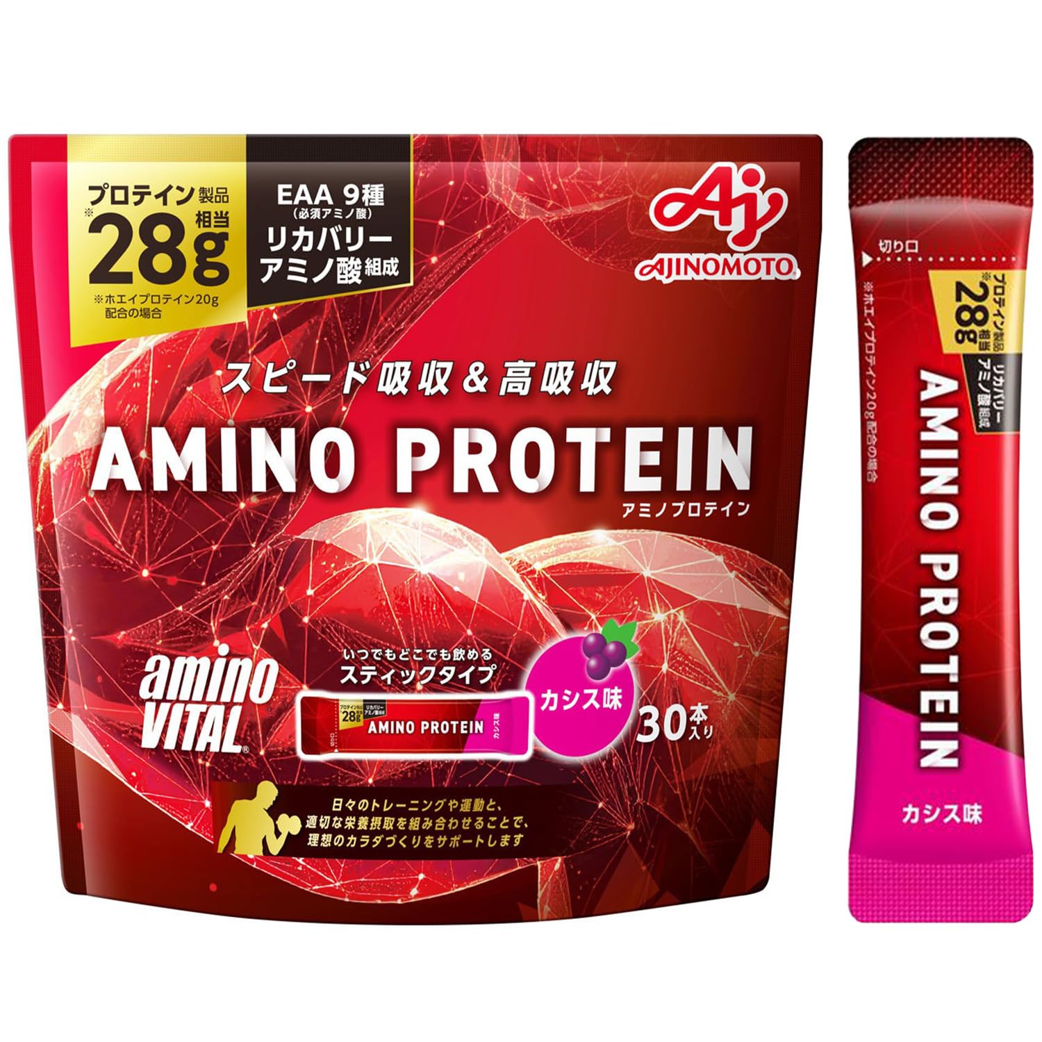 Amazon | アミノバイタル 味の素 アミノプロテイン カシス味 30本入 