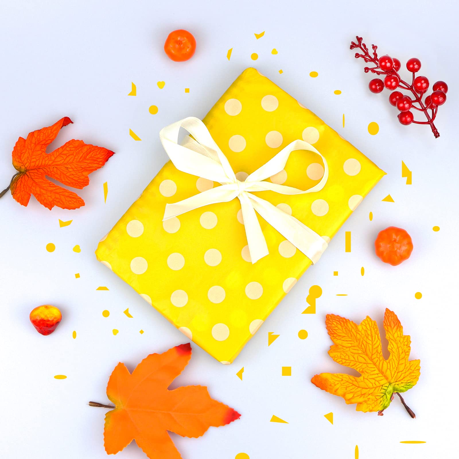 ZAKHSE Seidenpapier Herbstmuster - 100 Blatt Geschenkpapier 50x35cm