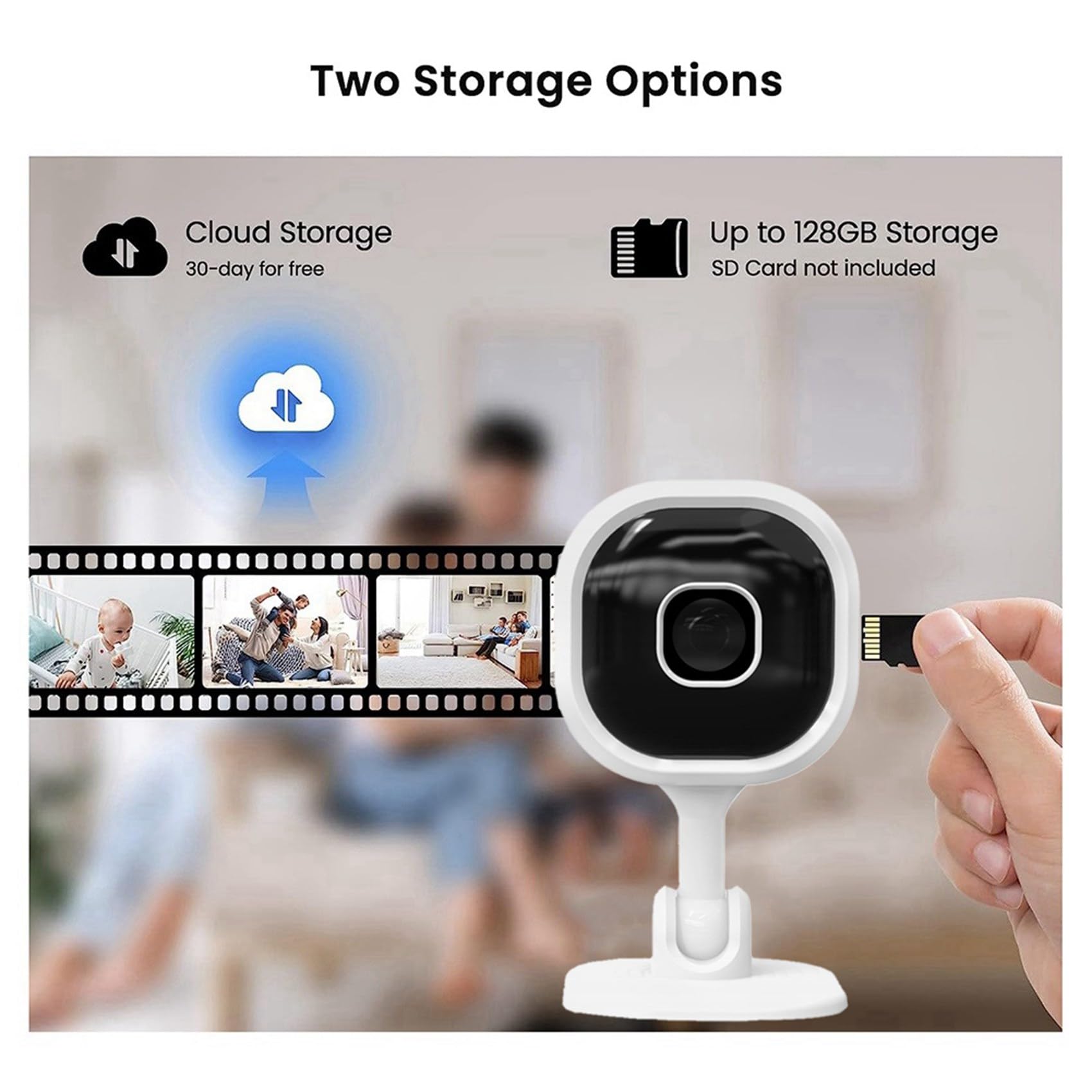 Caméra WiFi 2K, caméra de sécurité intérieure pour animaux domestiques avec application téléphone