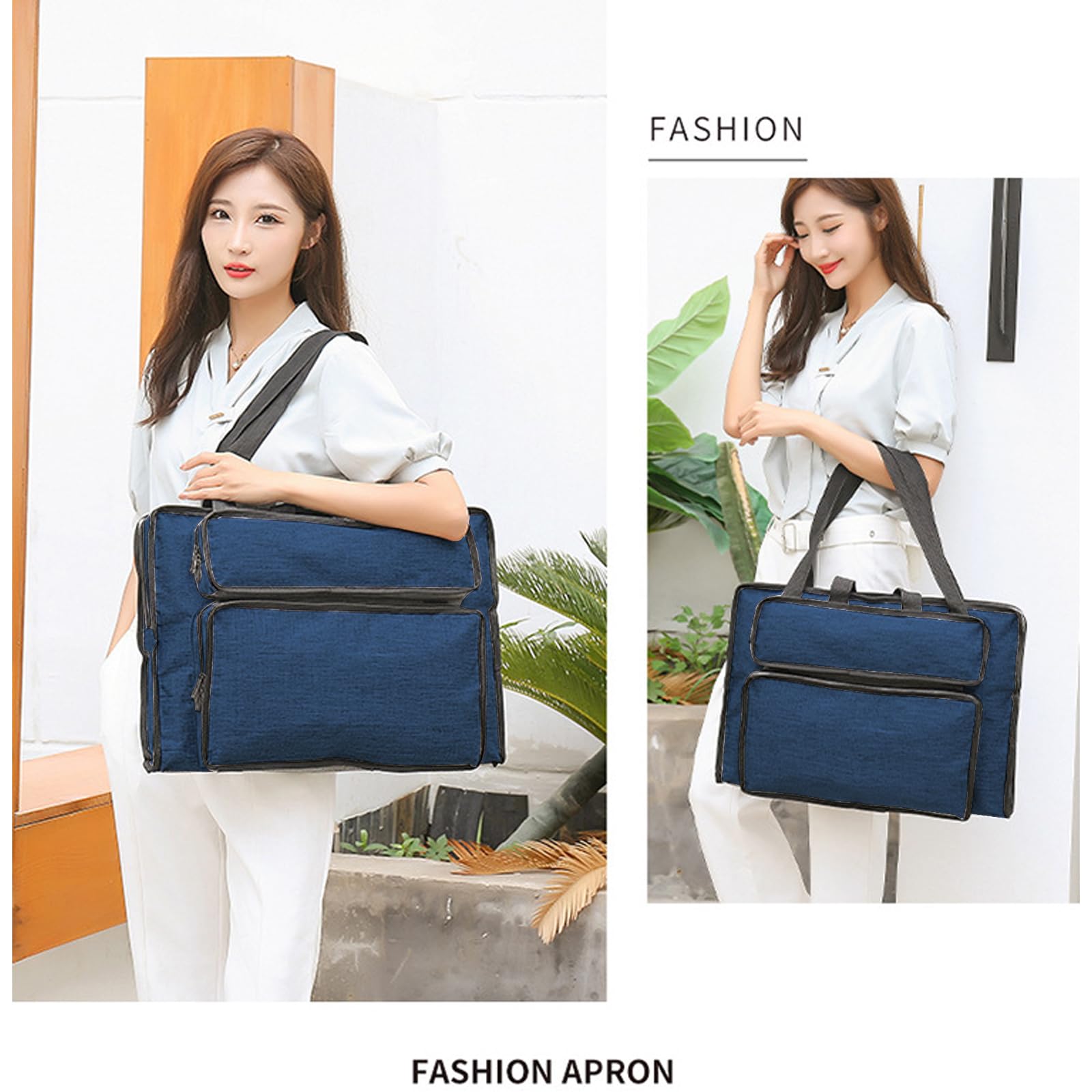 MeYuxg Bolsa de dibujo A3, impermeable, bolso de mano, almacenamiento y viajes (azul), moderno