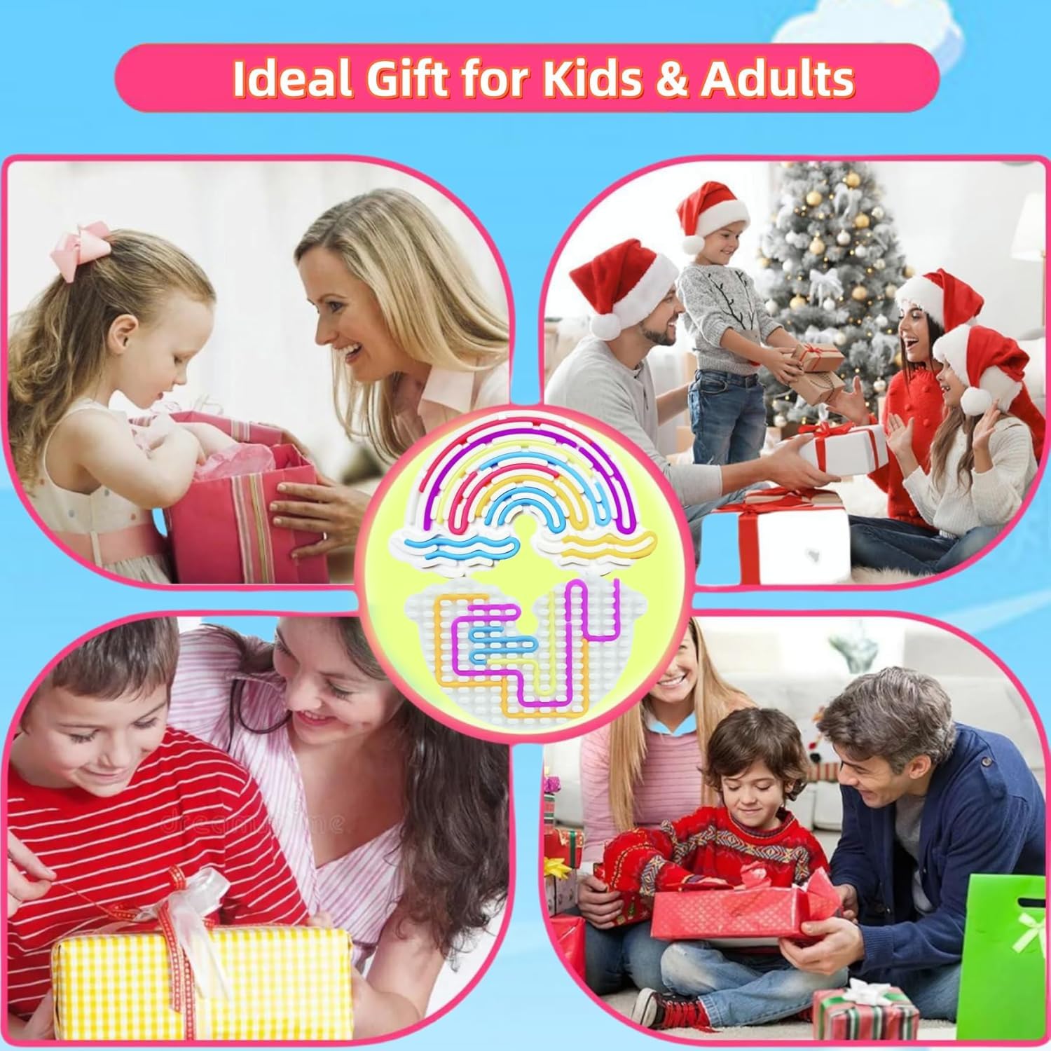 Fine motor skills toys,Silicone Sensory Activity Board,Sensory Toys for Autism ADHD and Stress Relief,fidget toys-Car and Plane Activities for Kids Travel (sensory-bop it tree) - Image 3