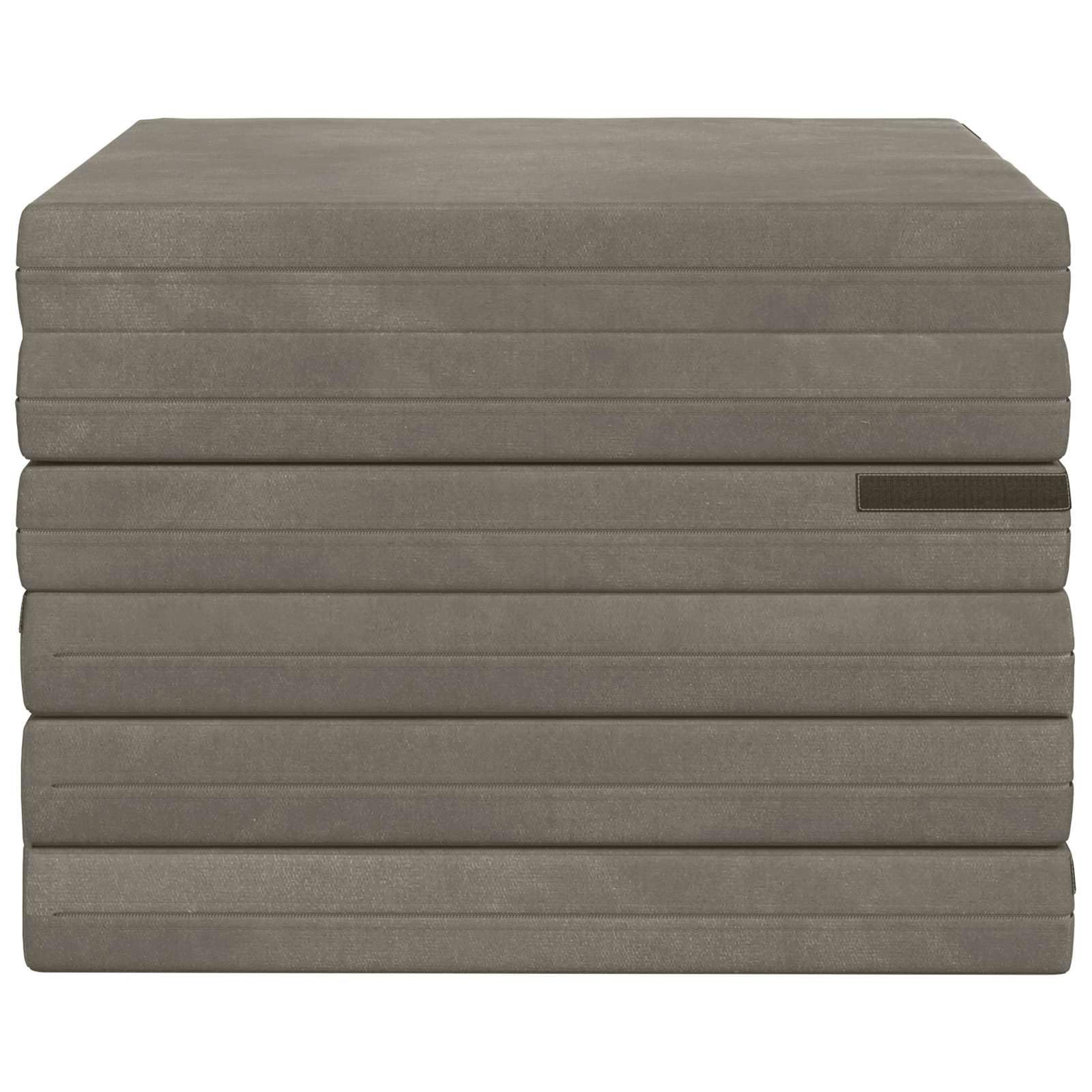 Sofa rozkładana 140 x 67 x 15 cm jasnoszara poliestrowa