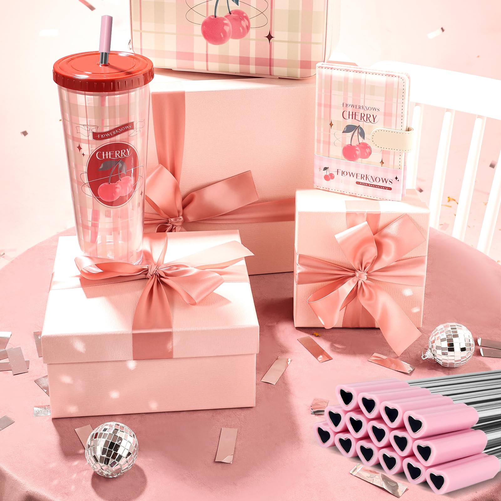 24 Stück herzförmige Edelstahl-Trinkhalme mit Silikonspitzen, wiederverwendbare Herz-Trinkhalme mit 2 Reinigungsbürsten für heiße und kalte Getränke, Valentinstag, Brautparty, Hochzeit (Rosa)