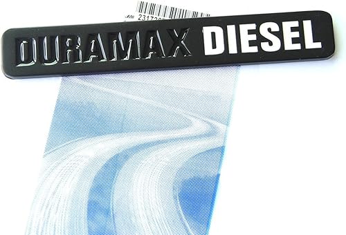 Miniatura 10 de Yoaoo Paquete de 2 insignias de emblema de camión Duramax Allison OEM compatibles con Silverado 2500 3500 Hd Sierra Cromo Rojo