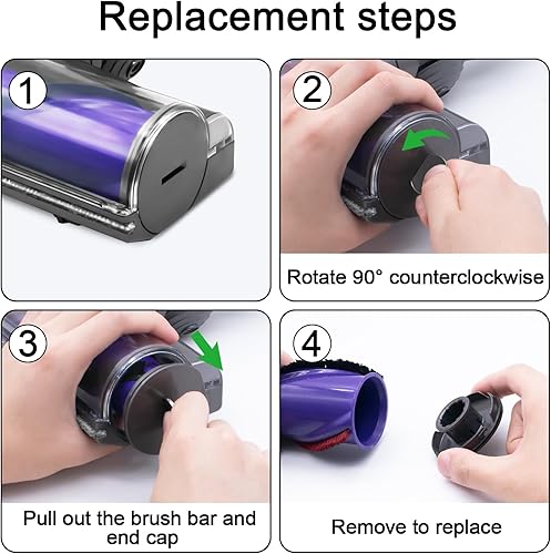 Miniatura 4 de Cubierta de tapa de extremo de barra de cepillo de rodillo para Dyson V7 V8 V10 V11 V15 Motor de accionamiento directo cabeza aspirador lado piezas