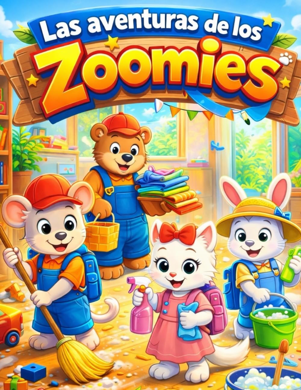 Los Zoomies ¡Preparándose para la aventura!: Cuento para colorear con historia para niños y niñas de 3 a 7 años | Libro infantil ilustrado para pintar y leer