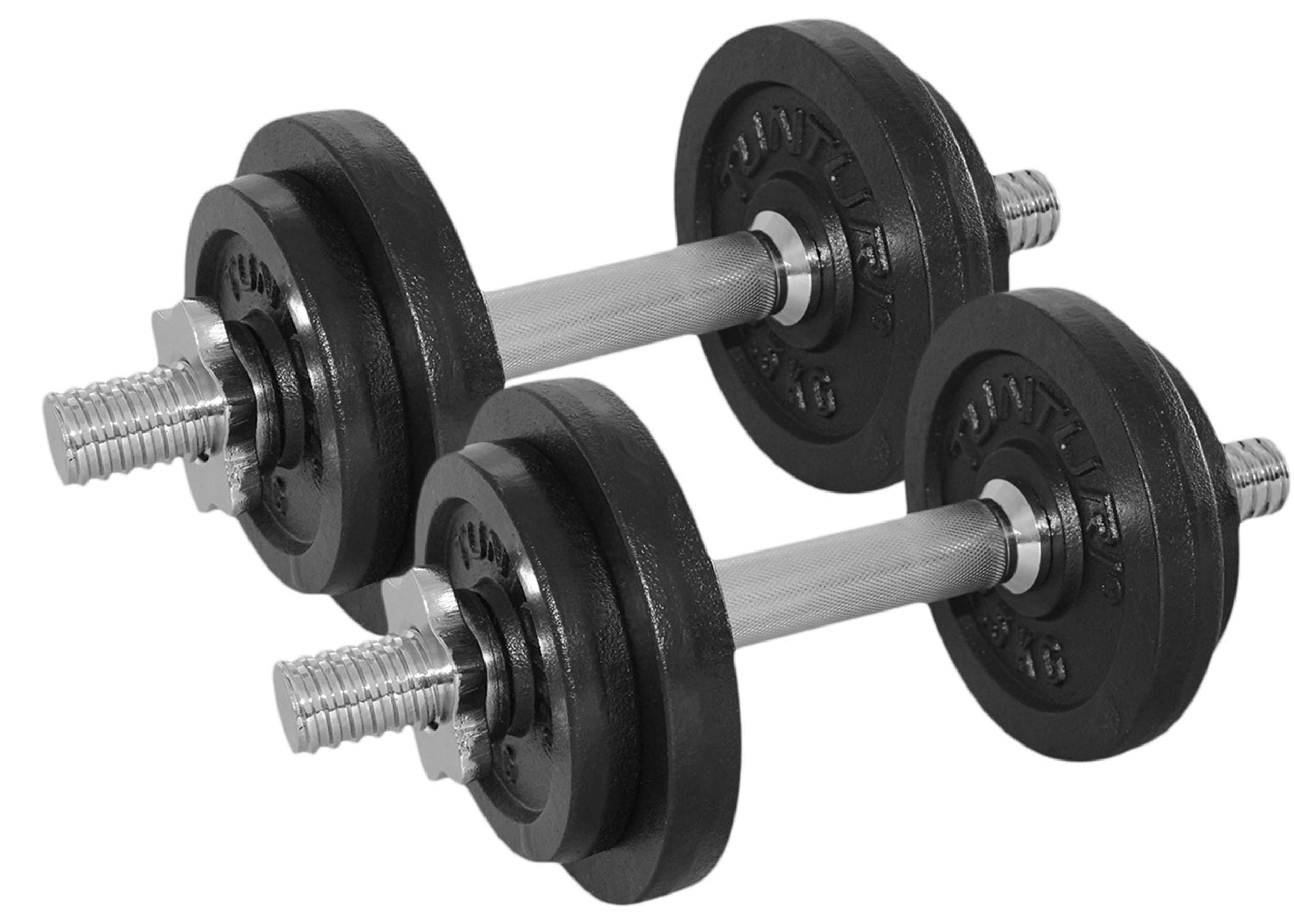 Tunturi Unisex dla dorosłych zestaw hantli z 2 sztami - czarny, 20 kg