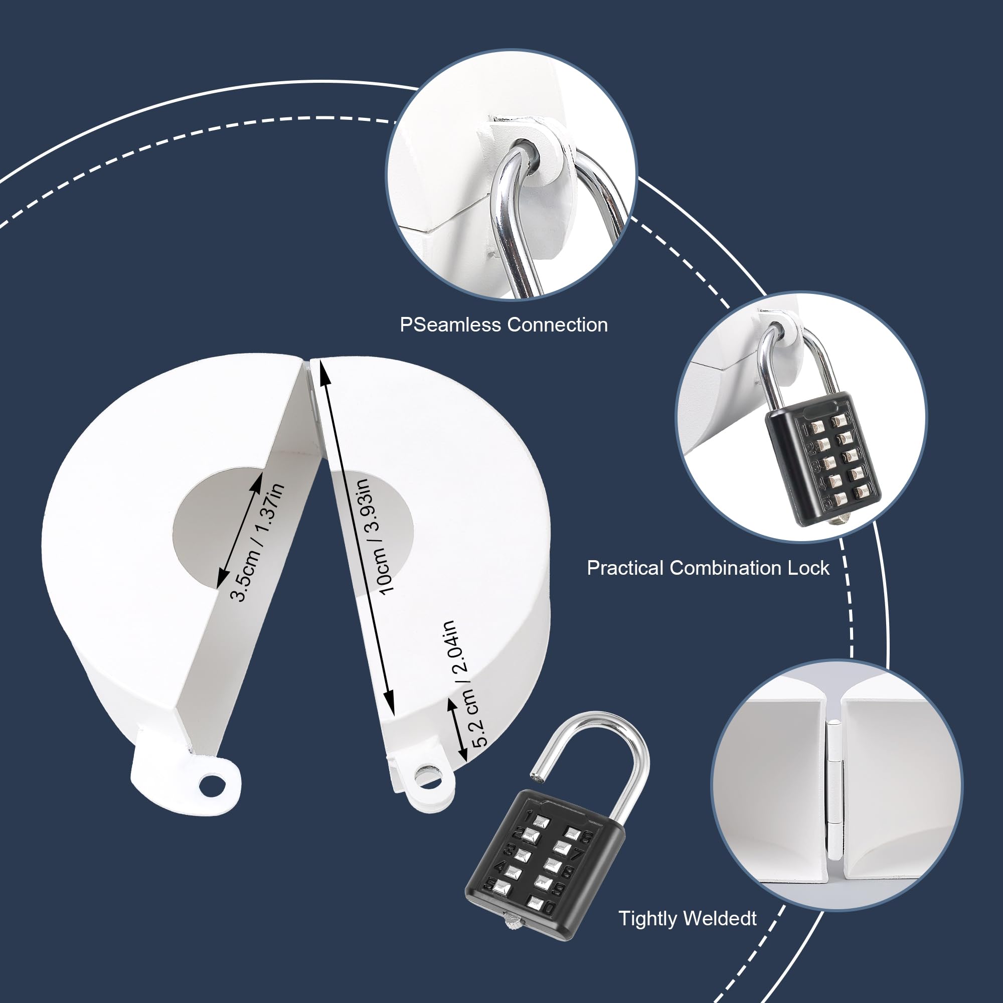 Propane Handle Door Knob Lockout Device With Padlock, Temporary Door ...