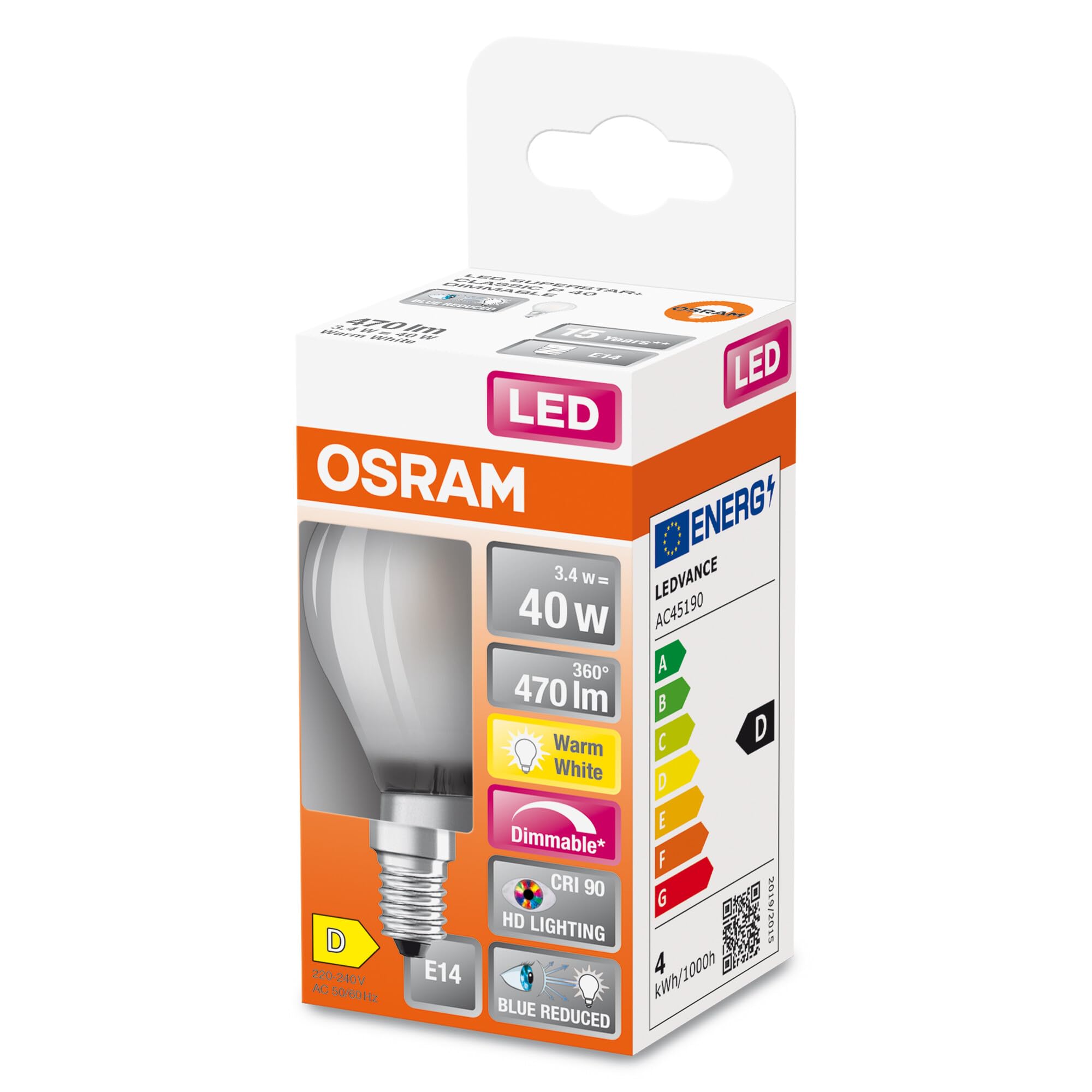 OSRAM Lampe LED Dimmable Superstar Avec Un Rendu Des Couleurs Particulirement Lev Cri90 E27 Base Aspect Filament Blanc Froid 4000k 730 Lumenremplacement De 60w Ampoules 1 Pack 60261682