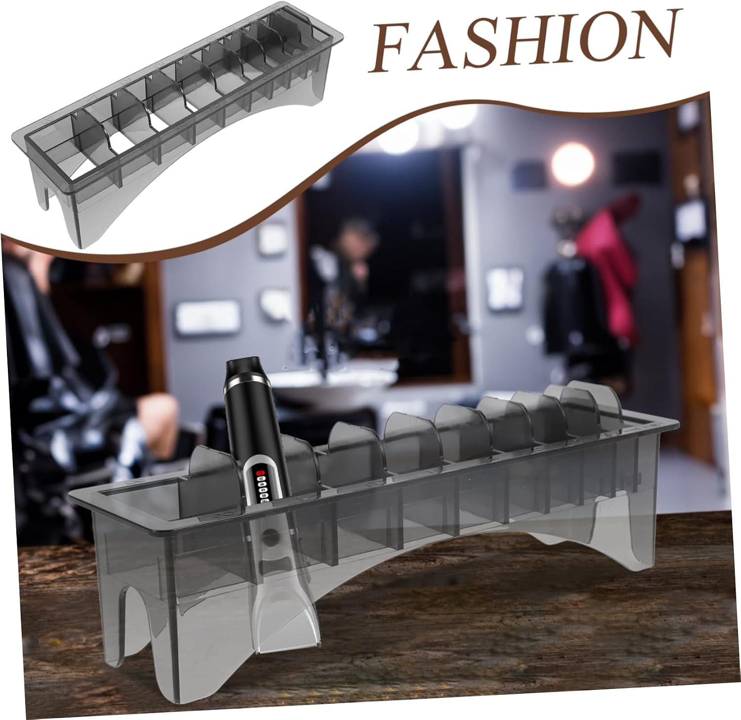 VICASKY Hair Clipper Case Organizer Storage Box Barber Tool Holder Clipper Guard Holder Salon Accessory