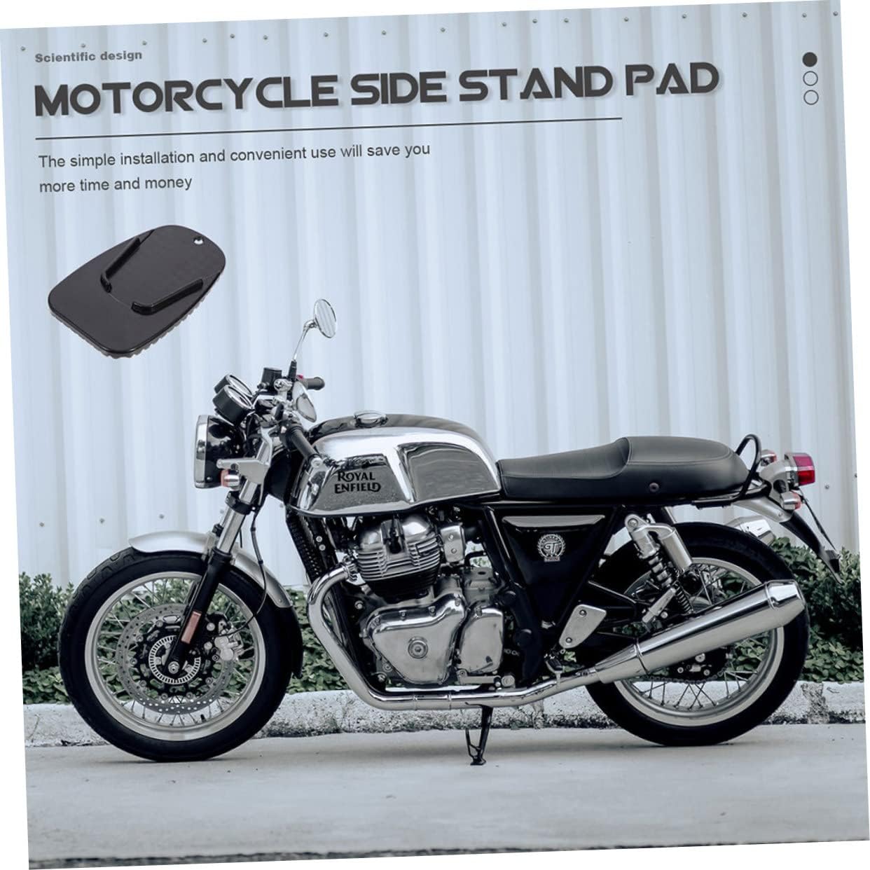 8pcs Motorcycle Kickstand Cushions Motorbike Side Stand Support Pads for Enhanced Stability Prevents Tip-overs for Parking and Storage Black